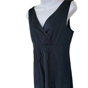 (AL2) Land's End Navy Blue Sleeveless V neckline Dress size 10